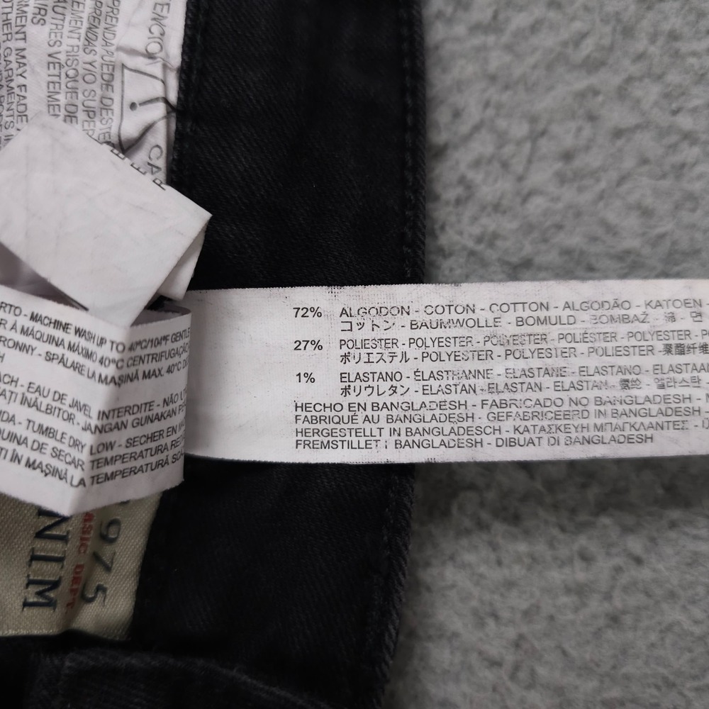 Zara Z1975 Jeans Womens 36 US 4 Black Flare Stretch Denim Dark Wash Boho 26x35 - Picture 4 of 12